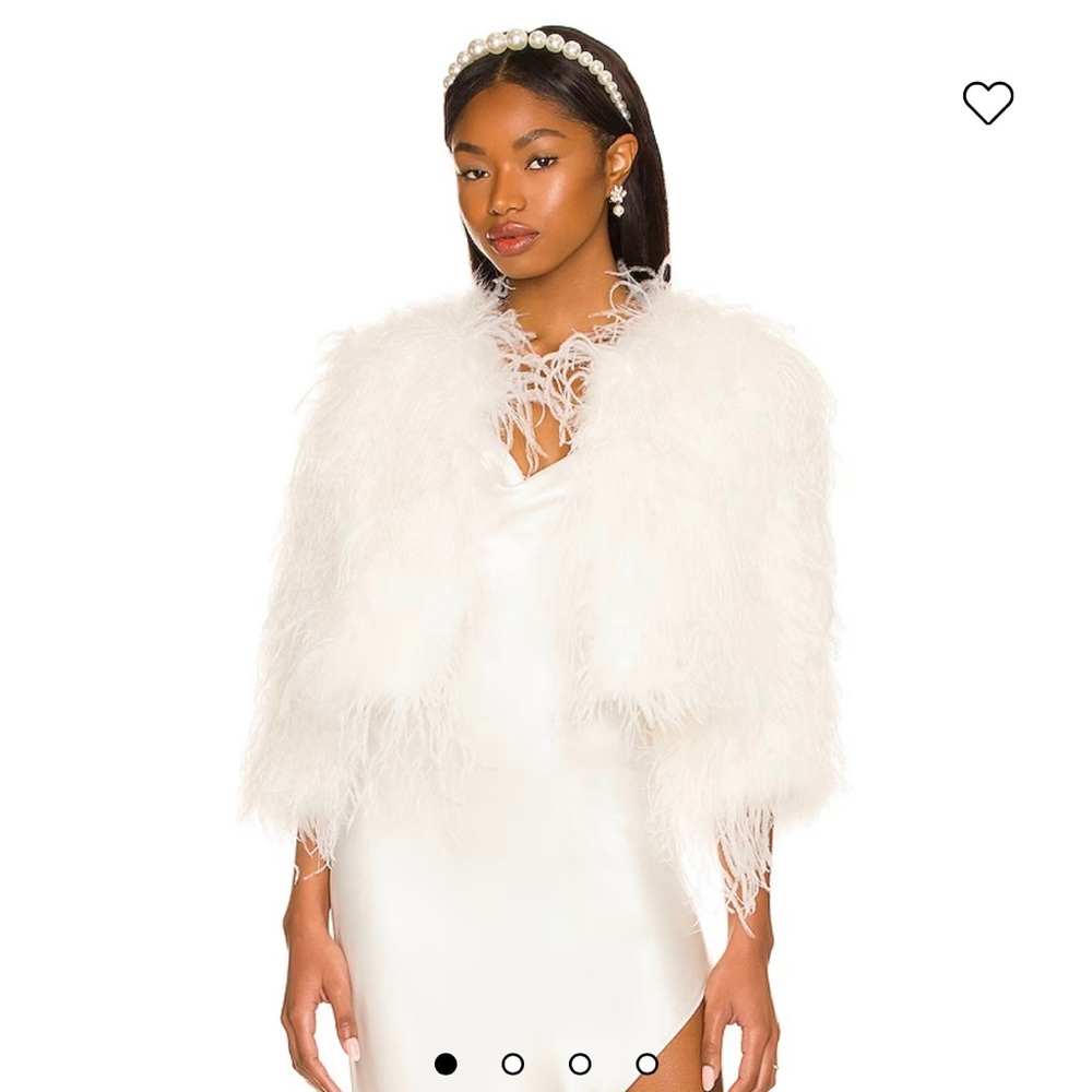 Bubish: Dahlia Feather Jacket in White
